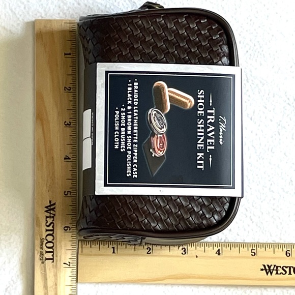 T. Harris Travel Shoe Shine Kit+Braided Case New - Picture 6 of 14